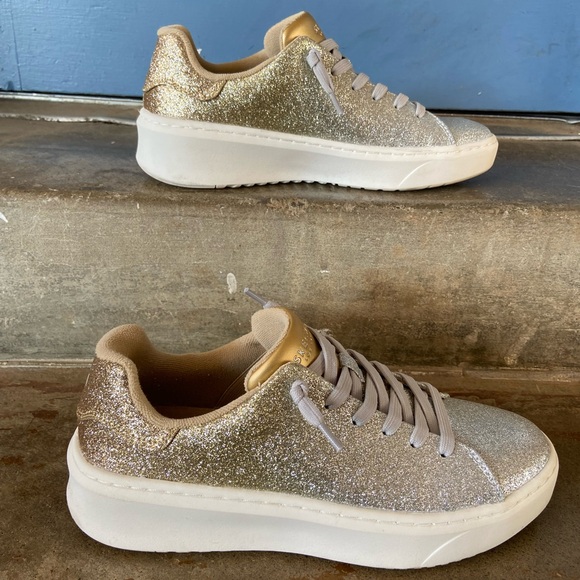Skechers x Jane Treacy Glittering Silver/Gold Sneakers - Picture 2 of 8